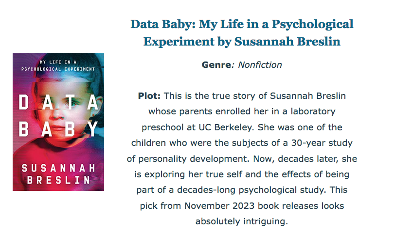 Information Little one Featured on Outside of the Bookends’ ‘most anticipated’ list — SUSANNAH BRESLIN