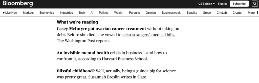Info Child-Inspired Slate Essay Featured in Bloomberg — SUSANNAH BRESLIN