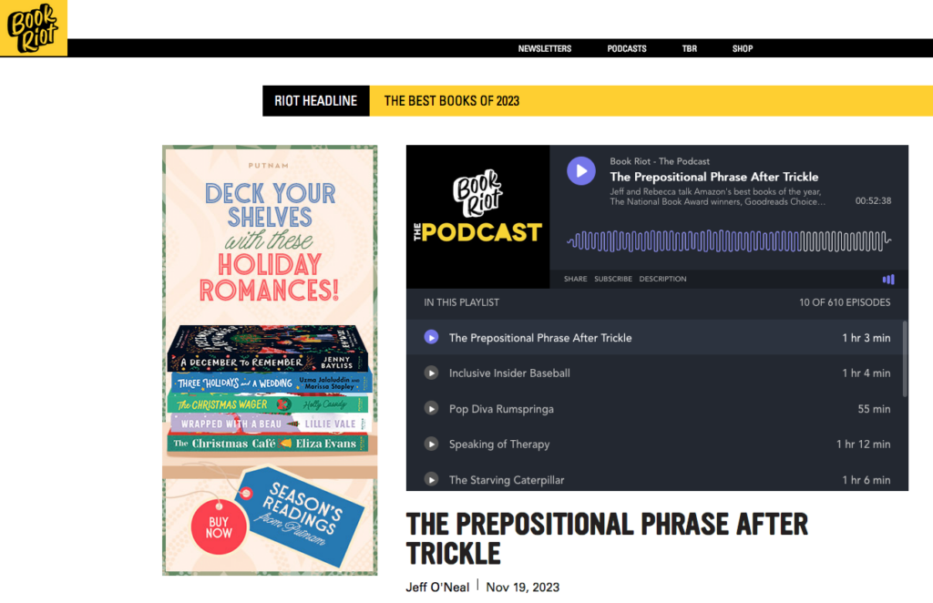 Information Toddler Highlighted on The E-book Riot Podcast — SUSANNAH BRESLIN